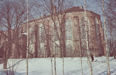Tartu ülikooli teaduslik raamatukogu. Välisvaated. Veebruar 1958. a.  similar photo