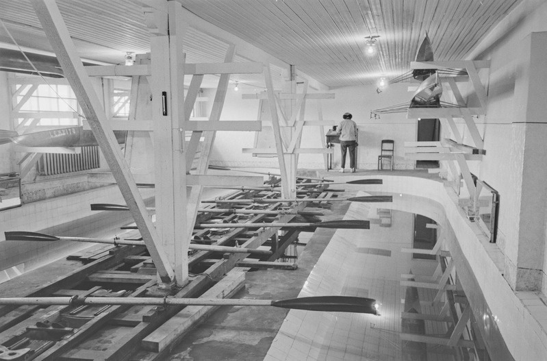 Tartu ülikooli paadisadam. 6. aprill 1959. a.