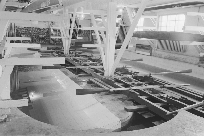 Tartu ülikooli paadisadam. 6. aprill 1959. a.