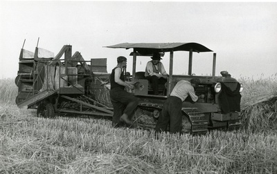 Rukkikoristus kombainiga Allis Chalmers Jõgeva Sordikasvanduses  similar photo