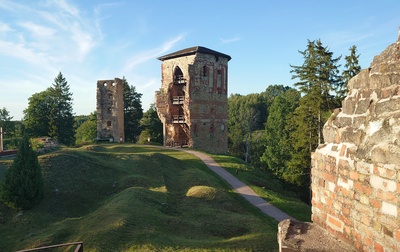 Photo postcard. Vasseliina. The ruins of Vastseliina Castle. rephoto