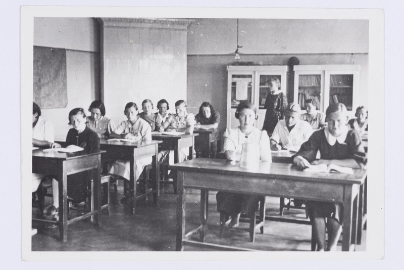 Purila karjatalitajate kooli õpilased tunnis 1939. aastal