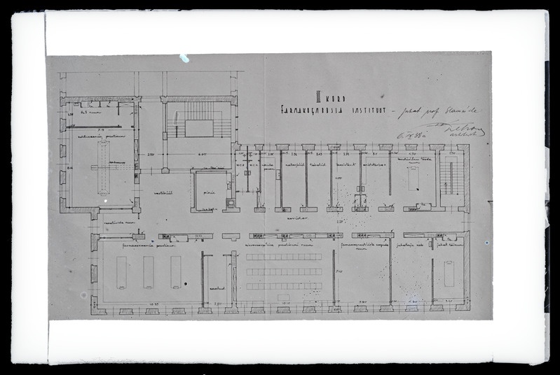 Klaasnegatiiv. Farmaatsia Instituudi plaan.