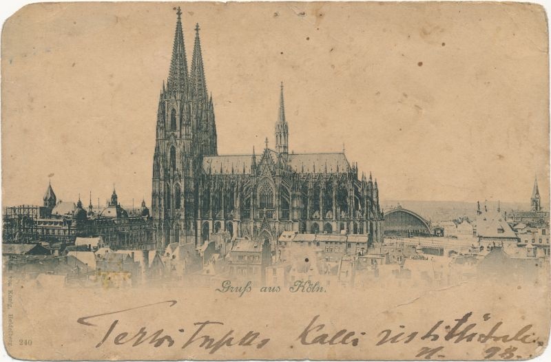 Postkaart. A. Laikmaa postkaart ristitütrele Kölnist 1898