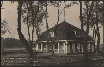 fotopostkaart, Viljandi, tennise- ja veespordiklubi, avamine, 28.07.1924, foto J. Riet  duplicate photo
