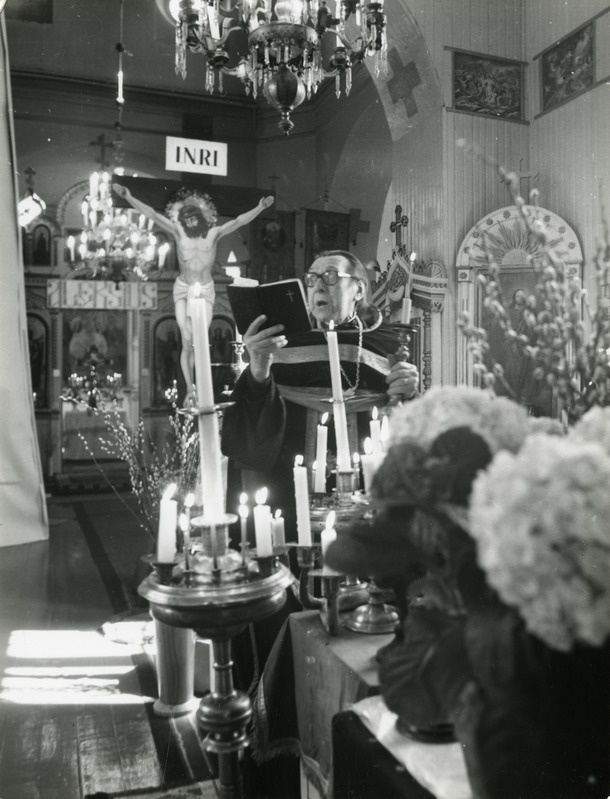 Jumalateenistus Ööriku õigeusu kirikus palmipuudepühal