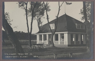 foto albumis, Viljandi, tennise- ja veespordiklubi, järv, u 1925, foto J. Riet  duplicate photo