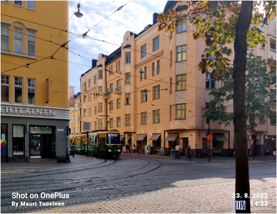 Näkymä Bulevardilta Fredrikinkadulle, oikealla Fredrikinkatu 26 (- Bulevardi 24), 24. rephoto