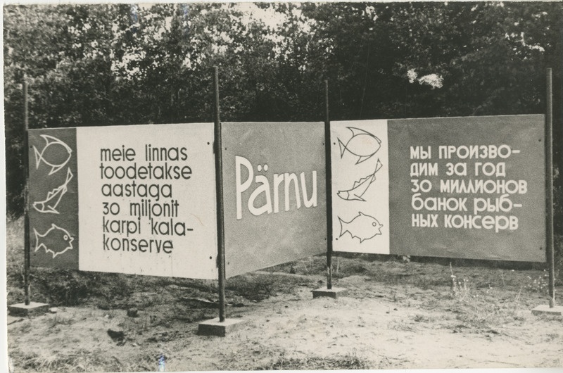 Foto. Reklaam Pärnu linna piiril.