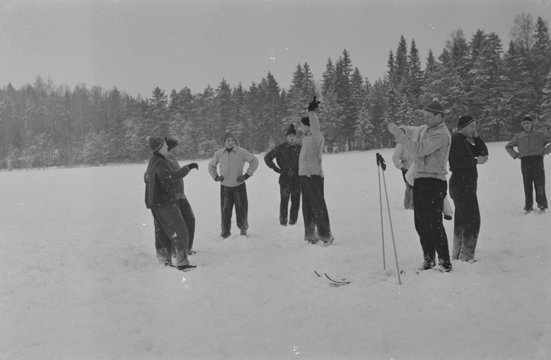 Suusaspordi laager Käärikul. Veebruar 1958. a.