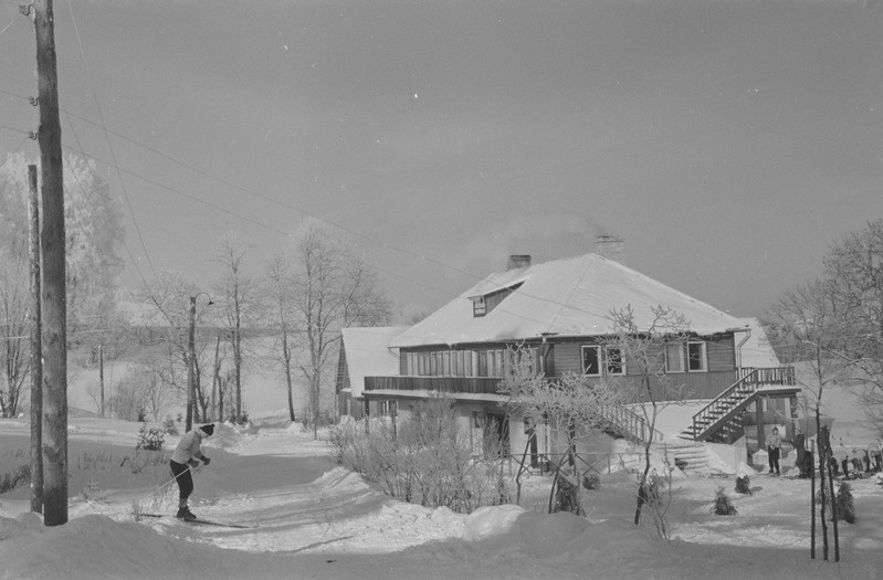 Suusaspordi laager Käärikul. Veebruar 1958. a.