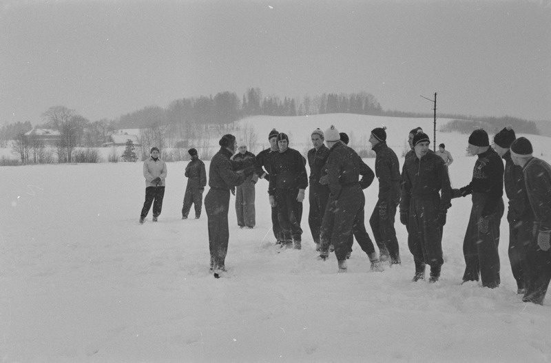 Suusaspordi laager Käärikul. Veebruar 1958. a.
