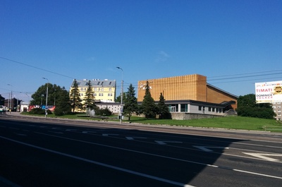 Pärnu highway in Tallinn, view of the cinema Space rephoto