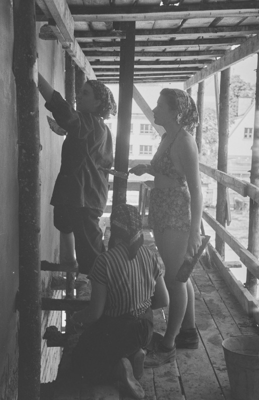 Tartu ülikooli Pälsoni t. ühiselamu ehitus. 25. juuli 1959. a.