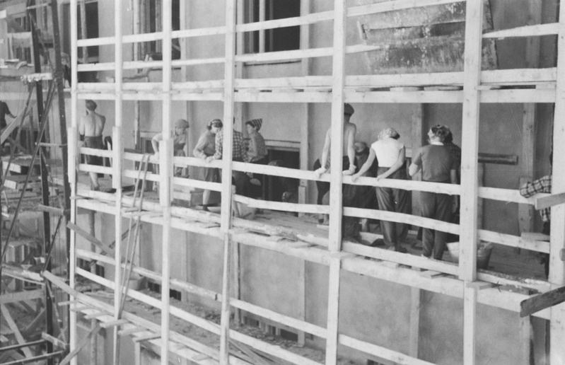 Tartu ülikooli Pälsoni t. ühiselamu ehitus. 14. august 1959. a.