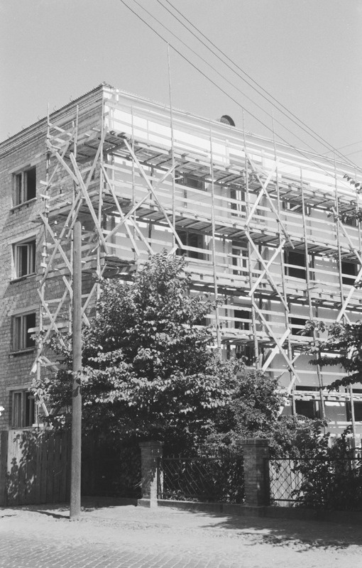 Tartu ülikooli Pälsoni t. ühiselamu ehitus. 14. august 1959. a.