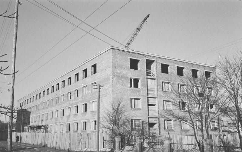 Tartu ülikooli Pälsoni t. ühiselamu ehitus. 14. september 1959. a.