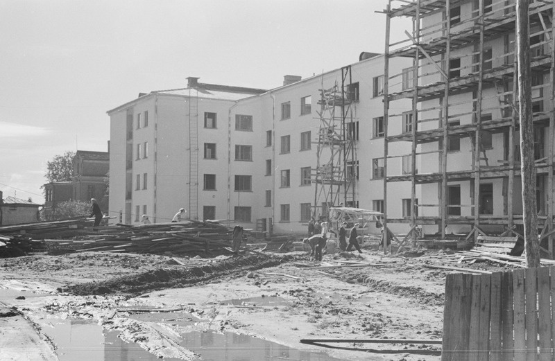 Tartu ülikooli Pälsoni t. ühiselamu ehitus. 25. september 1959. a.