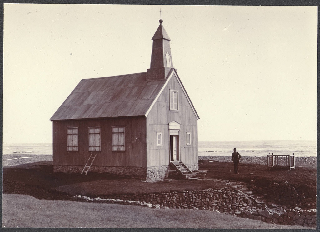 Strandakirkja. An old votive church.