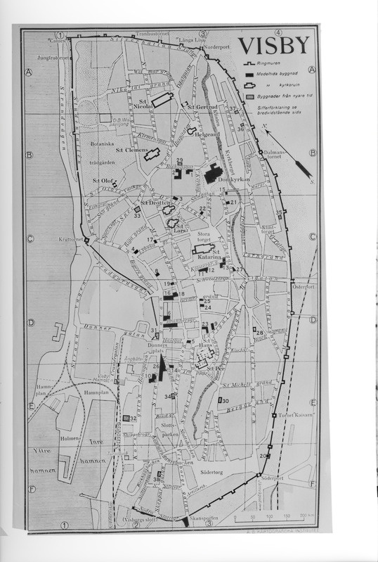 Visby. Kaart