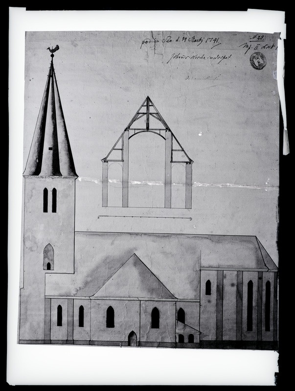 Tartu Jaani kirik. Lõige. 1741. a.