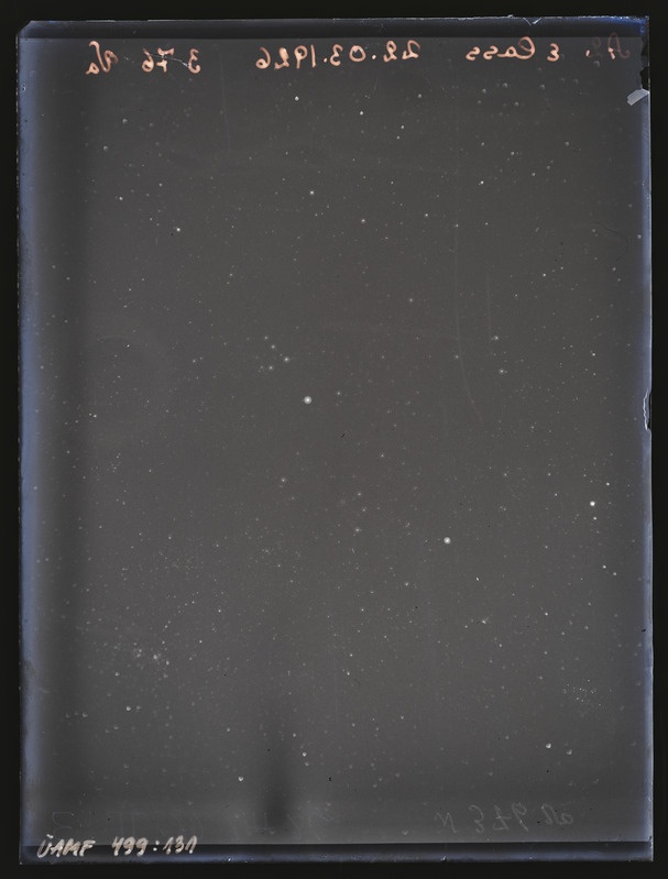 Ülesvõte Kassiopeia (Cassiopeia) tähtkujust. A2 e Cass 22.03.1926 376 Va