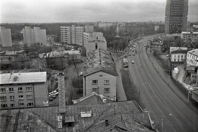 Paberivabrik ja Liivalaia tn vaadatuna Dvigateli elamu tornist, Keldrimäe hoonestus, Liivalaia tänav ja Olümpia hotell  similar photo