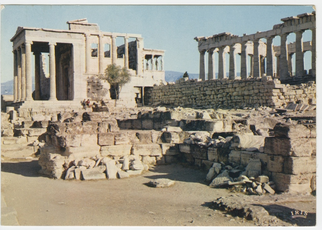 Kreeka. Ateena, vaade Erechtheioni ja Parthenoni templite varemetele