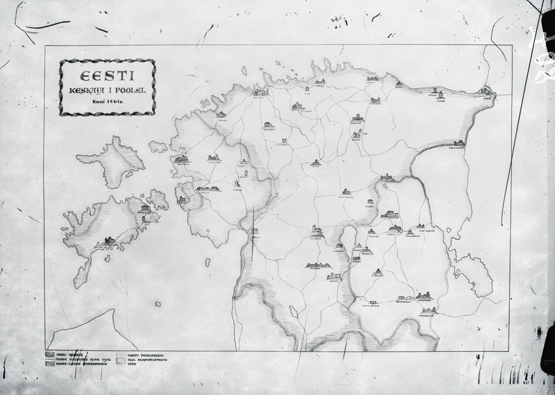 Repro kaardist Eesti keskaja I poolel kuni aastani 1561