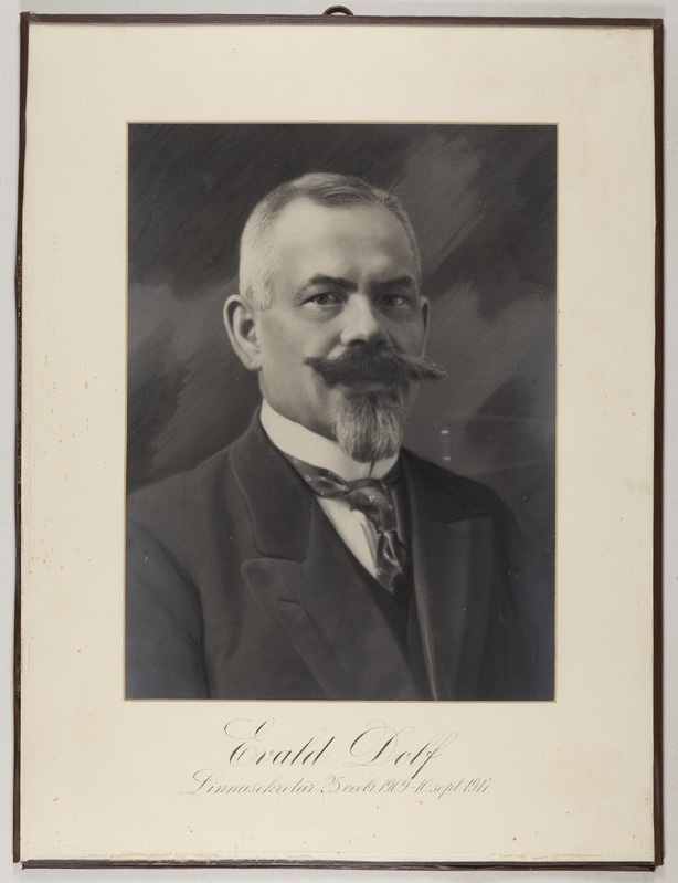 Evald Dolf, linnasekretär 25.02.1909 - 10.09.1917.