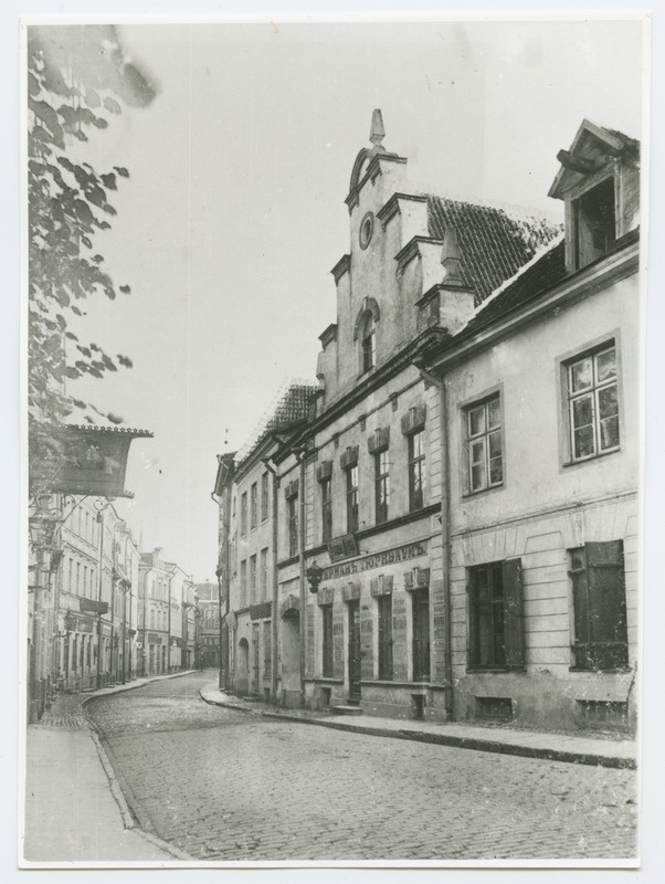 Harju tänav, vaskaul hotelli "Kuld lõvi" katusealune, 19. sajandi lõpp.