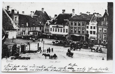 Tallinn, Raekoja plats, Vaekoja kõrvalmaja, lammutatud 1926.  duplicate photo