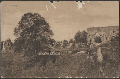 trükipostkaart, Viljandi, Kaevumägi järve poolt, mehed, u 1905  duplicate photo