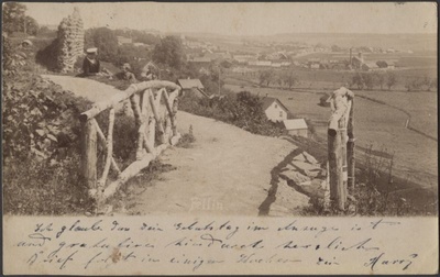 fotopostkaart, Viljandi, Kaevumägi, lõunapoolne serv, Kivistiku linnaosa, Rosenbergi auruveski, mehed, u 1901, foto Christin (Narva)  duplicate photo