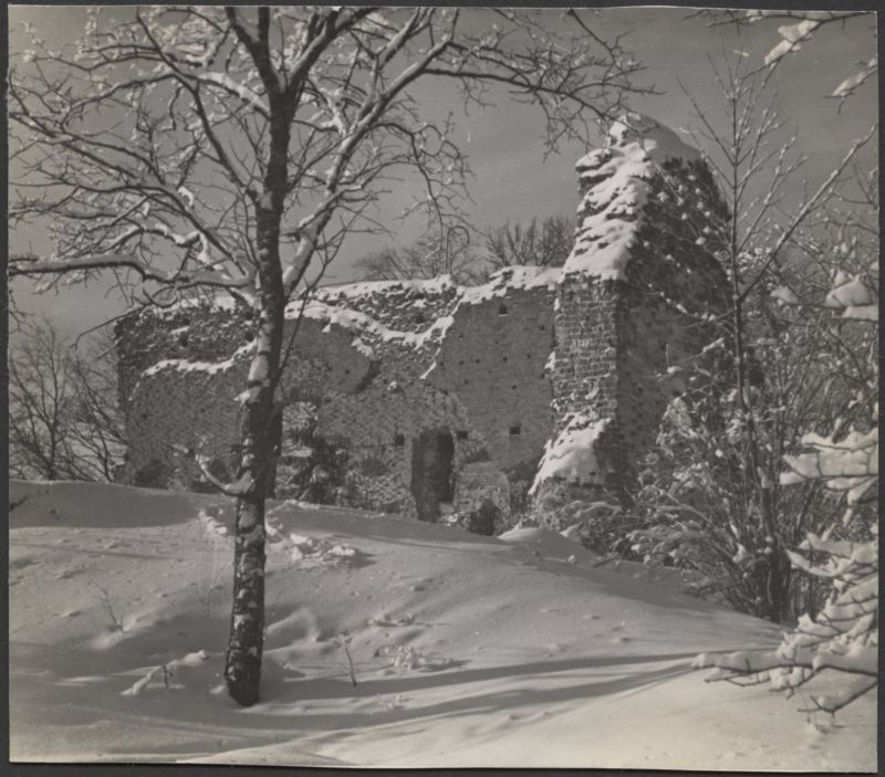 foto, Viljandi, Kaevumägi, Suurmüür, Mungamüür, talv, u 1965
