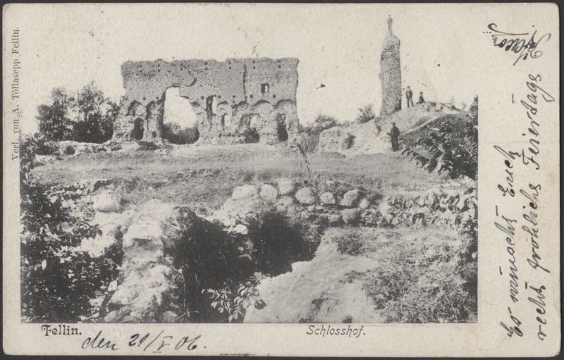 trükipostkaart, Viljandi, Kaevumägi, järve poolt, u 1905, Verlag von A. Tõllasepp