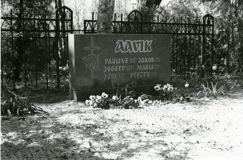 Joosep Aaviku ja tema sugulaste haud Kudjape kalmistul