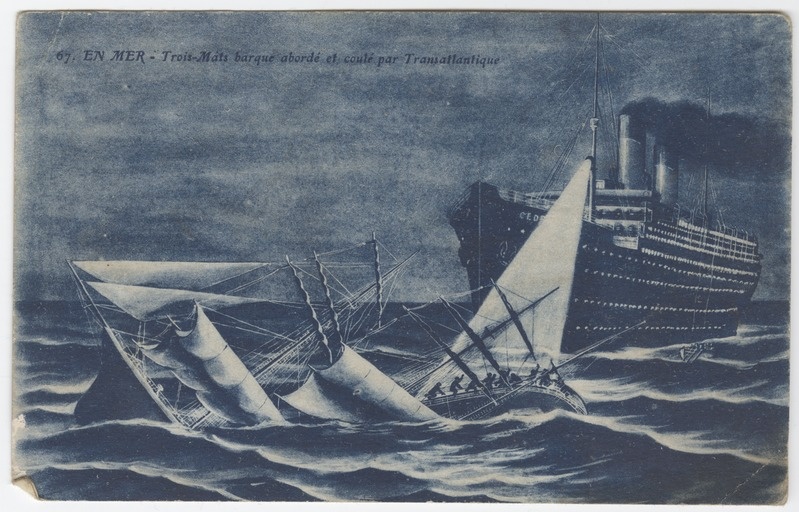 Lähenev ookeaniaurik uputab purjelaeva