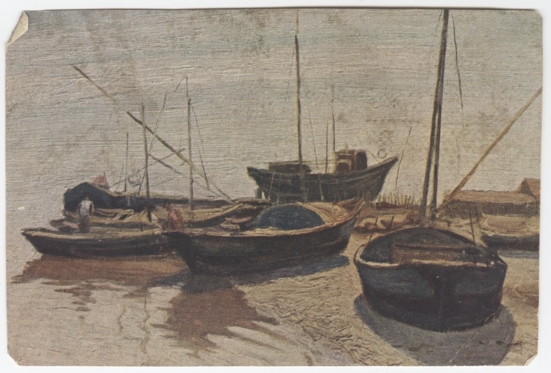 Reproduktsioon M. Kuprijanovi maalist Paadid