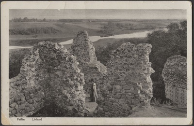 trükipostkaart, Viljandi, Kaevumägi, kagunurk, müürid, järv, vastaskallas, Verlag von E. Ring  duplicate photo