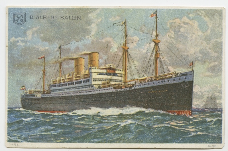 Hamburg-Amerika Linie reisiaurik  "Albert Ballin"