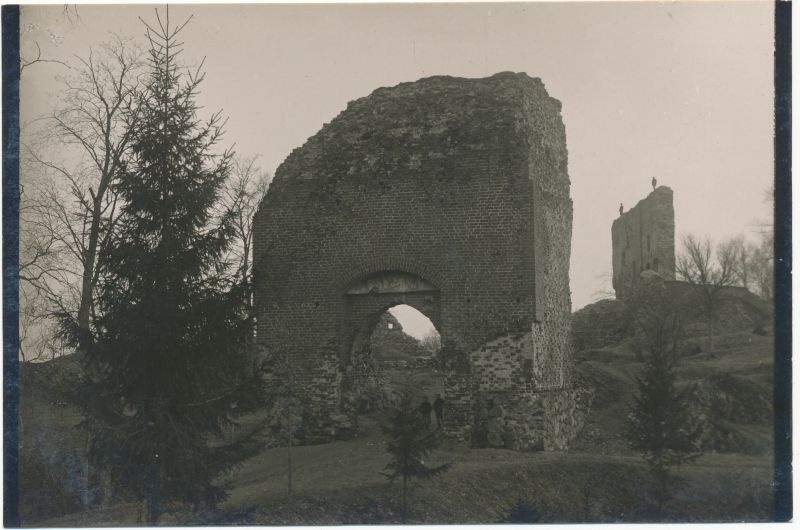 Postkaart. Viljandi, ordulinnuse varemed. Asub albumis HM 7955.