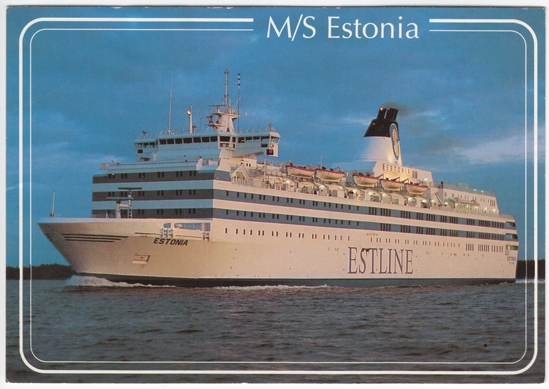 postkaart, parvlaev "Estonia"