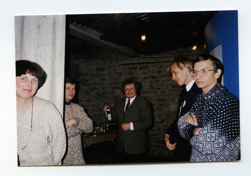 Hollandi näituse "Madalmaade meresõidu hiigelaeg" avamine Meremuuseumis. Esiplaanil Helju Zahharov, Roman Matkievicz, Urmas Dresen, Tiit Einberg ja Andres Eero