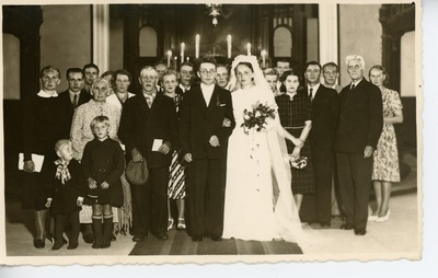 Viljandi "Tuleviku" sporditegelase Johannes Luige  pulmapilt  duplicate photo