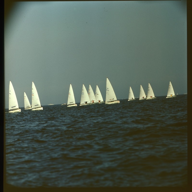 XXII Moskva suveolümpiamängude  purjeregatt Tallinnas 1980, purjeklass "Finn" jahid merel