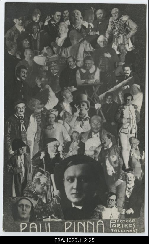 Fotopostkaart Paul Pinna rollidega.