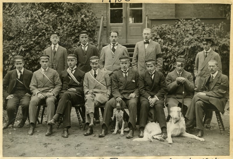 Harry Turmanni vastuvõtmine korporatsioon Estonia tegevliikmeks 8. septembril 1914. Grupipilt