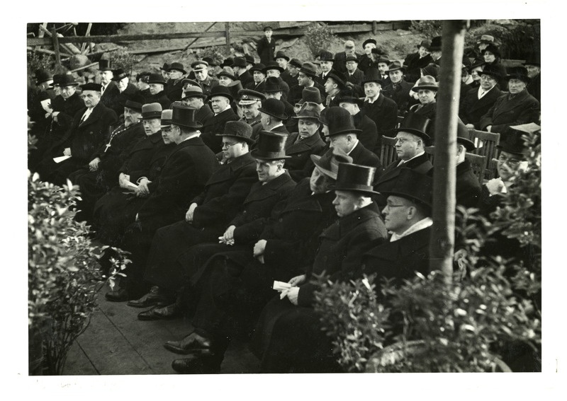 Tartu Ülikooli instituutide hoone (keemiahoone) nurgakivi panek 5.11.1938