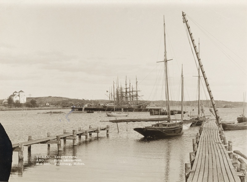 Turun linna, veneveistämö, Aurajoki.